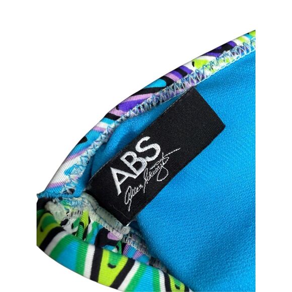 ABS by Allen Schwartz Women’s Small Bikini Swimsuit Beaded Multicolor Padded - Picture 5 of 8